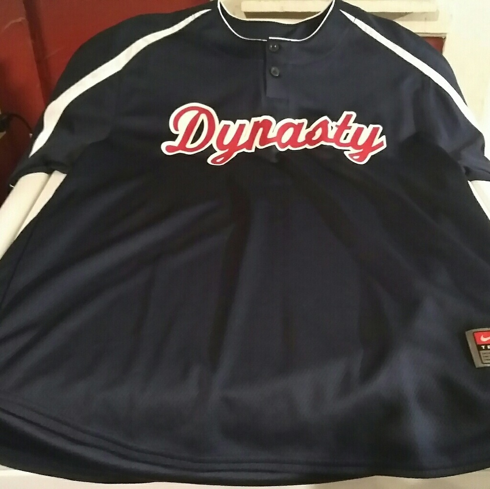Nike dri fit DYNASTY baseball jersey sz l large